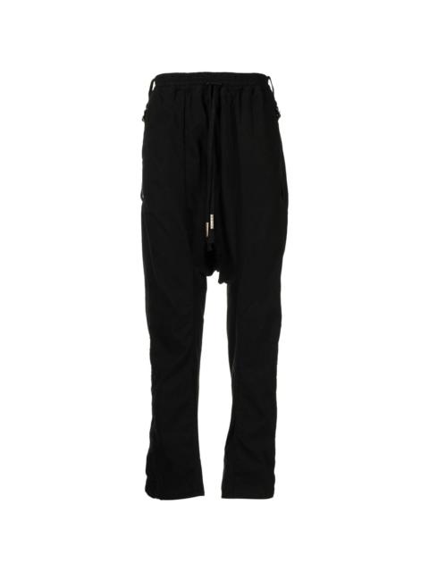 buckle-detail drawstring trousers