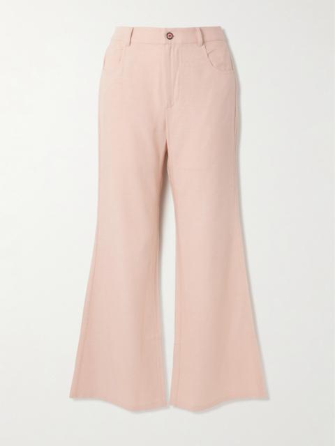 ALIX OF BOHEMIA Bunny Embellished Silk Flared Pants