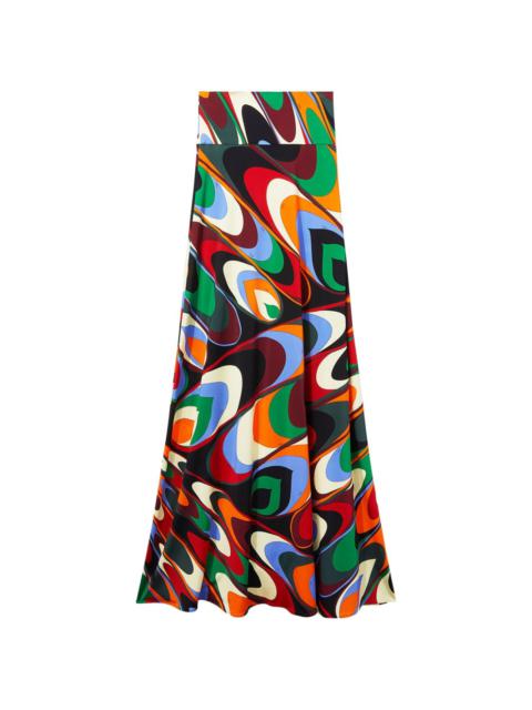 abstract-print maxi skirt