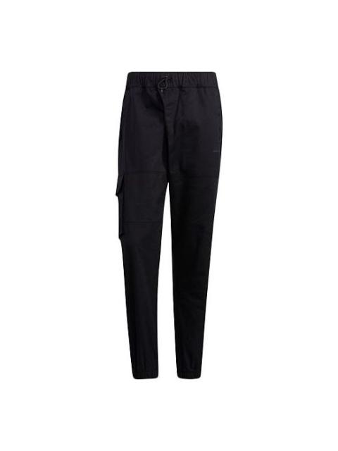 Men's adidas neo Sw Wvn Tp Big Pocket Bundle Feet Sports Pants/Trousers/Joggers Black H45221