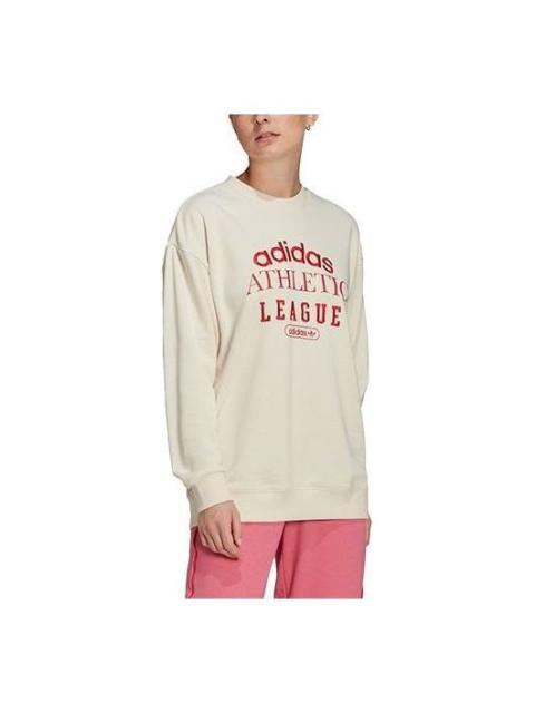 adidas (WMNS) adidas Retro Luxury Crew Sweatshirt 'Beige' HL0048