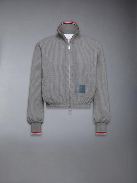 Thom Browne WOOL SEERSUCKER ZIP UP TRACK JACKET