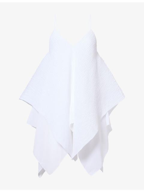 JW Anderson Pleated V-Neck Woven Top