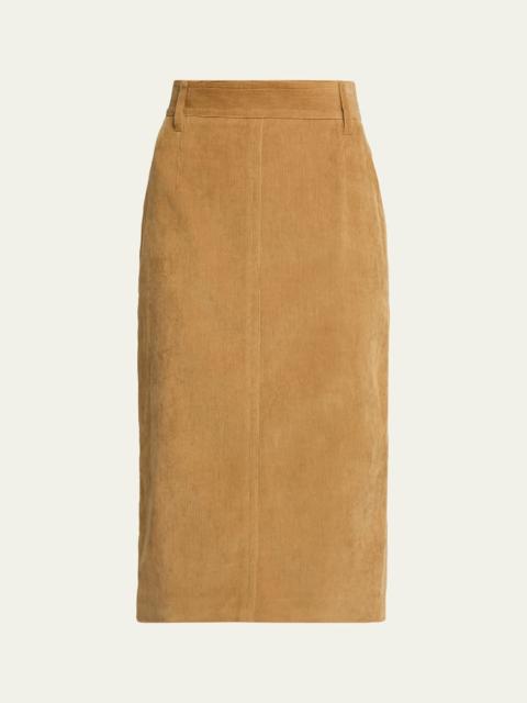 MARIA McMANUS Corduroy Midi Pencil Skirt