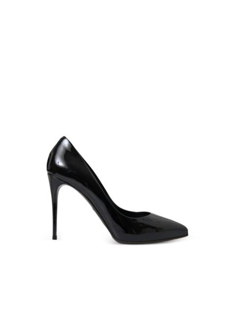Dolce & Gabbana patent-finish leather heeled pumps
