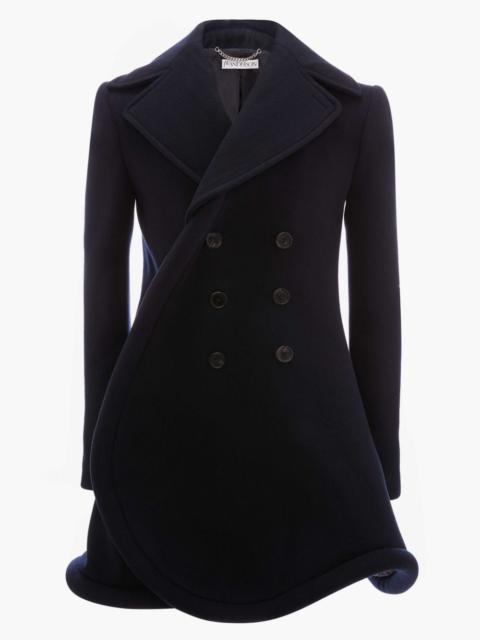 JW Anderson WOOL BUMPER-TUBE PEACOAT