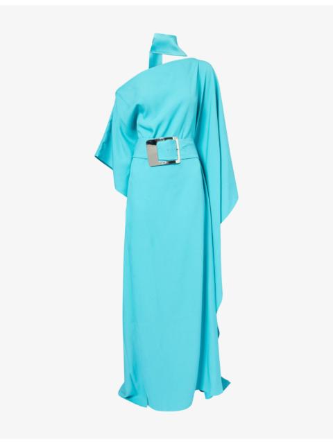 Taller Marmo Taylor Cold-Shoulder Belted Woven Kaftan