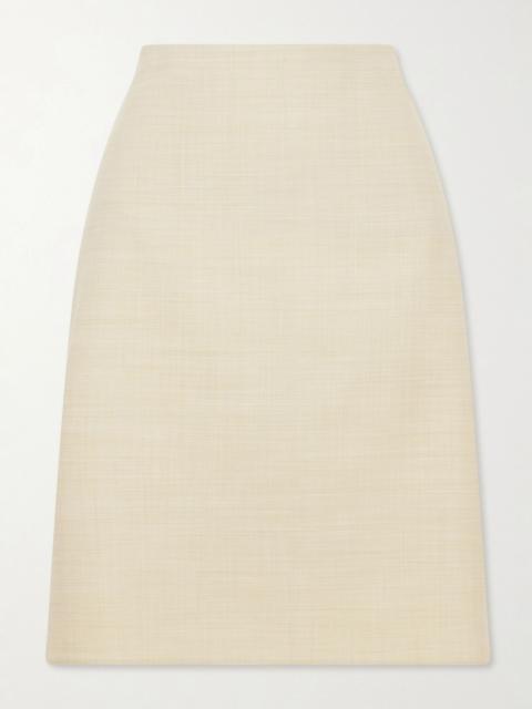 Calvin Klein Collection Lunas wool midi skirt Beige
