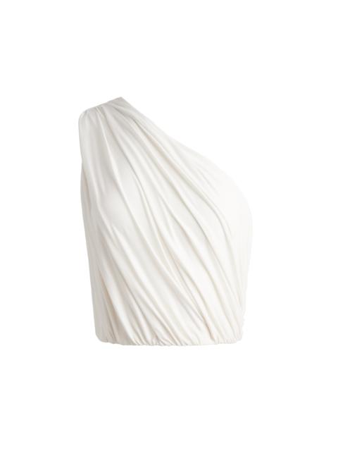 Alice + Olivia JEANE DRAPED CROPPED TOP