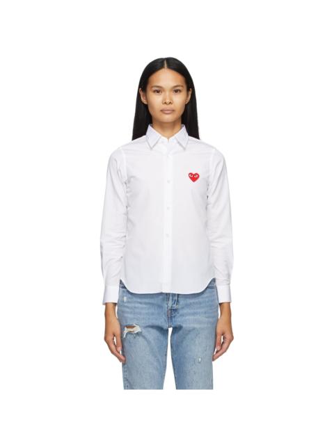 Comme des Garçons PLAY White Heart Patch Shirt