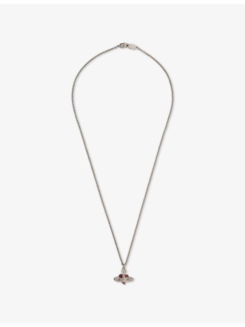 Vivienne Westwood Diamante Heart Brass Pendant Necklace