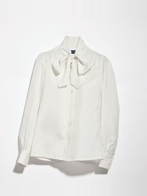 GUCCI Gucci pinstripe silk shirt with bow