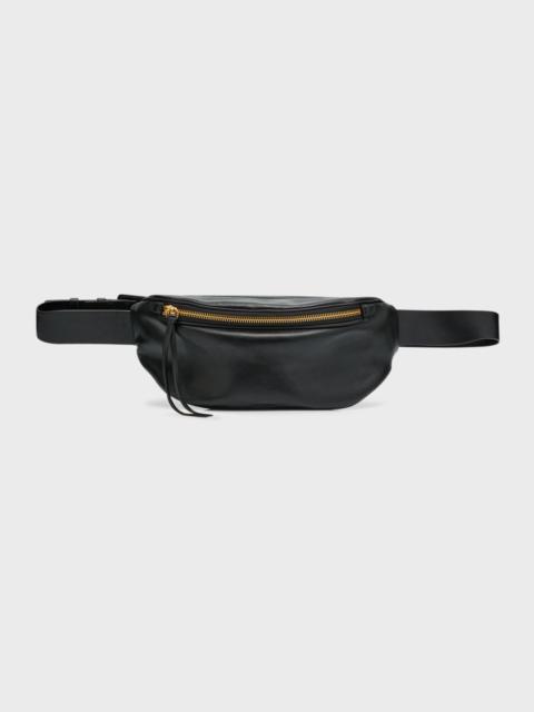 Jil Sander Moon Small Zip Leather Belt Bag