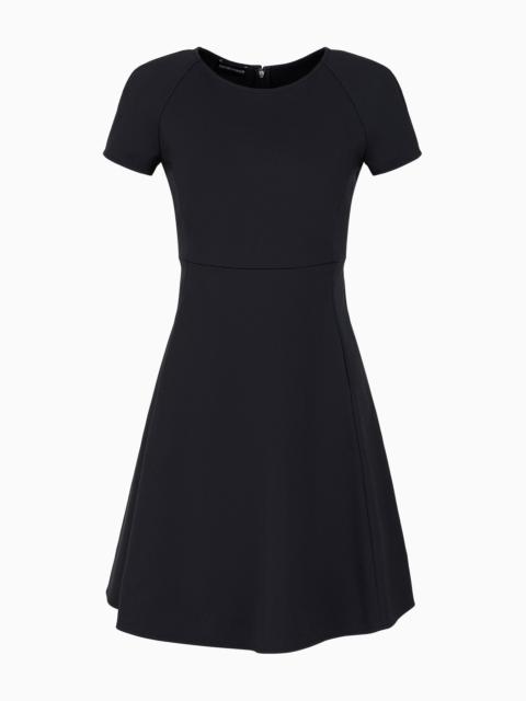 EMPORIO ARMANI Flared cotton dress with full skirt