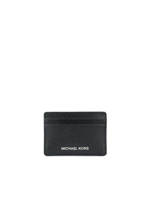 MICHAEL KORS logo embossed grained leather cardholder