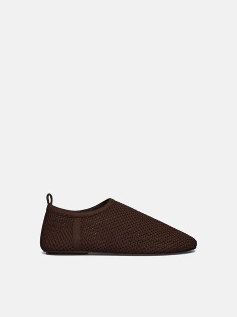 Nanushka Mesh-Knit Round-Toe Slip On Shoes