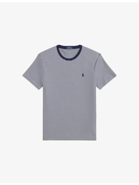 Polo Ralph Lauren Striped Logo-Embroidered Cotton T-Shirt