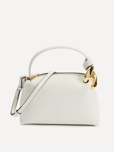 JW Anderson Small Corner Off White Leather Crossbody Bag