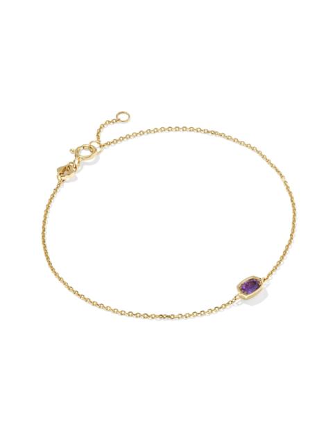 KENDRA SCOTT Marisa 14k Yellow Gold February Oval Solitaire Bracelet