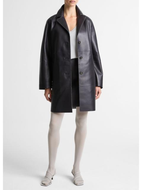 Vince Bonded Leather Coat