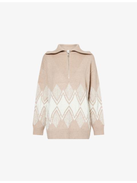 VARLEY Betty Jacquard Knitted Jumper