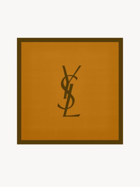 SAINT LAURENT CASSANDRE SQUARE SCARF IN SILK TWILL