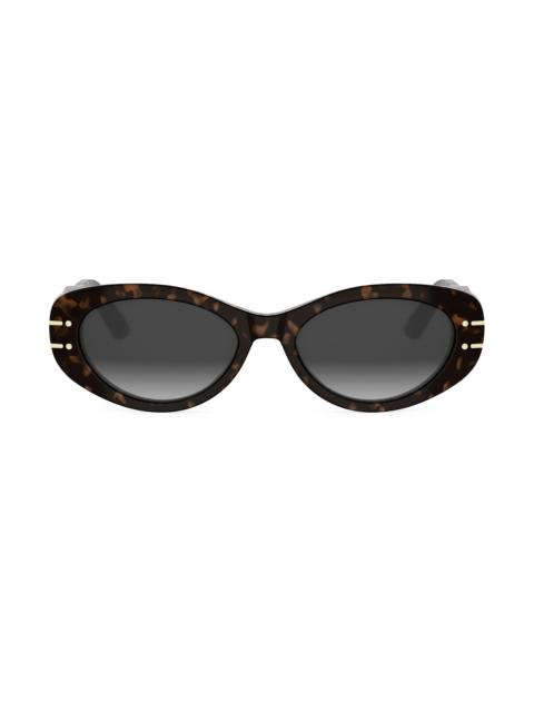Dior Women's DiorSignature B8U 53MM Butterfly Sunglasses - Dark Havana Gradient Smoke