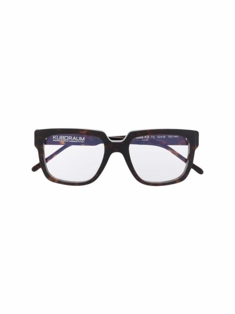 Kuboraum K3 square-frame glasses