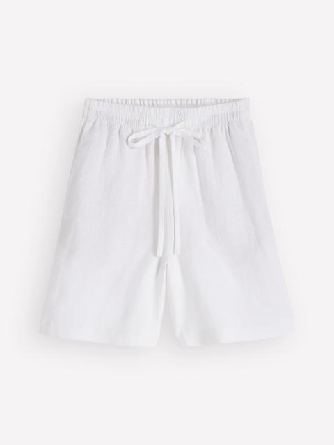 BODEN Islington Linen Shorts-White