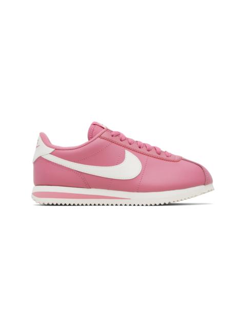 Nike Pink Cortez Leather Sneakers