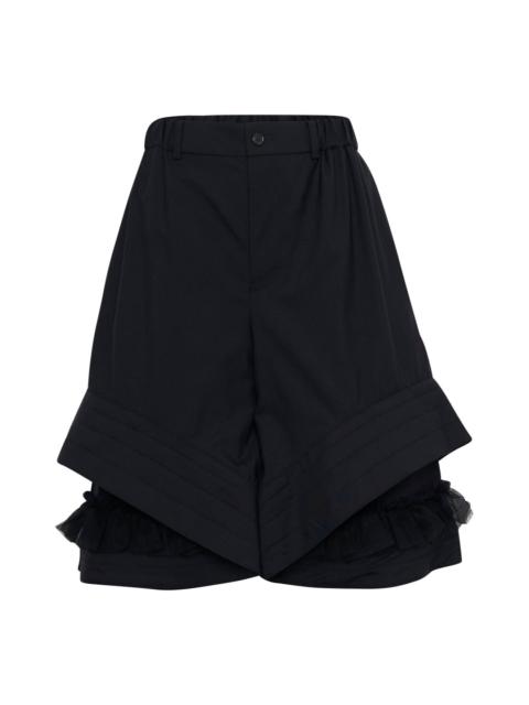 Noir Kei Ninomiya Gathered Waist Layered Shorts