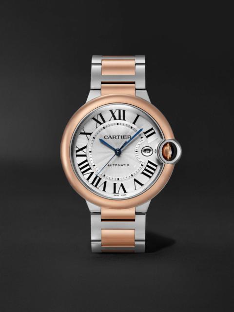 Cartier Ballon Bleu De Cartier Automatic 42mm 18-Karat Rose Gold and Stainless Steel Watch, Ref. No. W2BB003