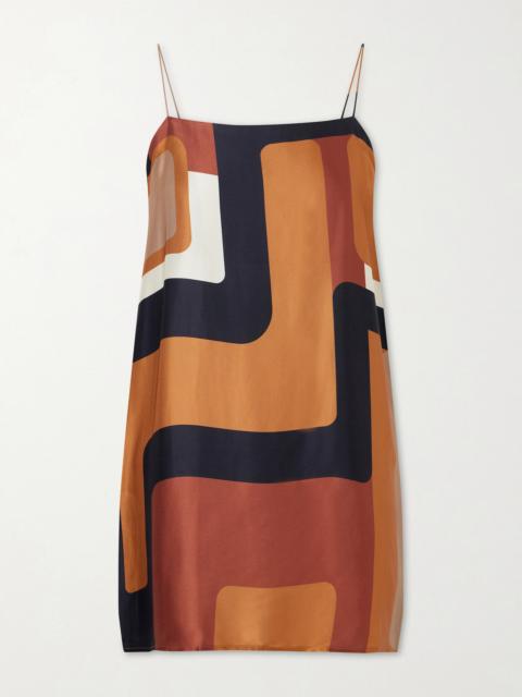 FAITHFULL Phylis Printed Satin Mini Dress