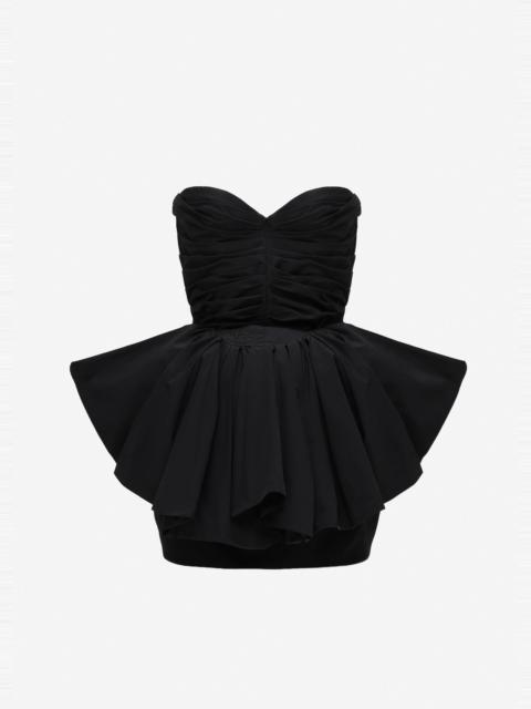 MAGDA BUTRYM Fan corset mini dress in black