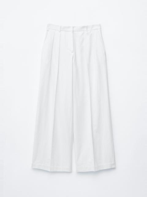 & Other Stories Pleated Cotton-Linen Trousers