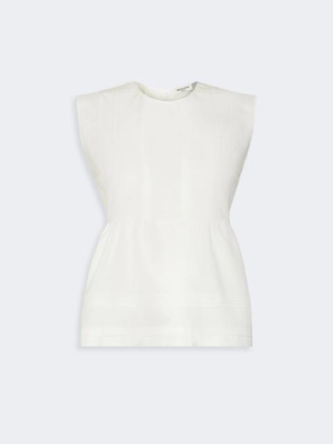 WEEKEND Max Mara VALLO Sleeveless cotton poplin blouse - WHITE