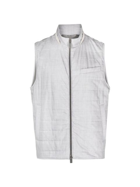 Canali stand-up collar wool gillet