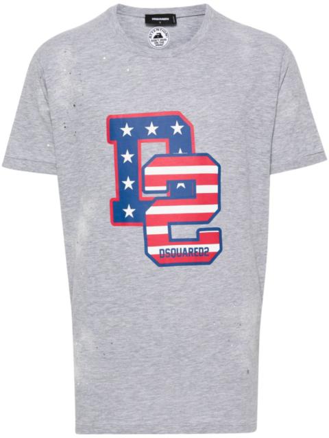 DSQUARED2 logo-print distressed T-shirt