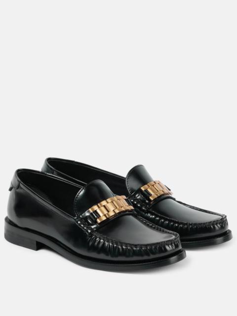 Victoria Beckham Chain leather loafers