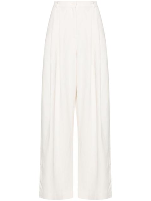 White Twill Tailored Trousers