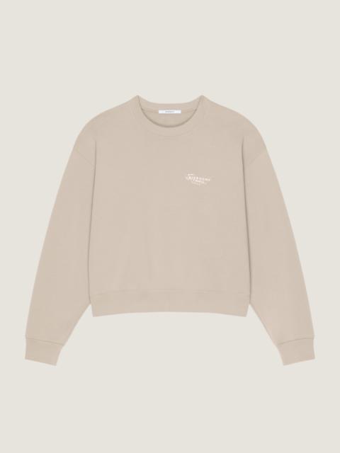 Givenchy SWEATSHIRT IN FLEECE WITH GIVENCHY STAMP PRINT