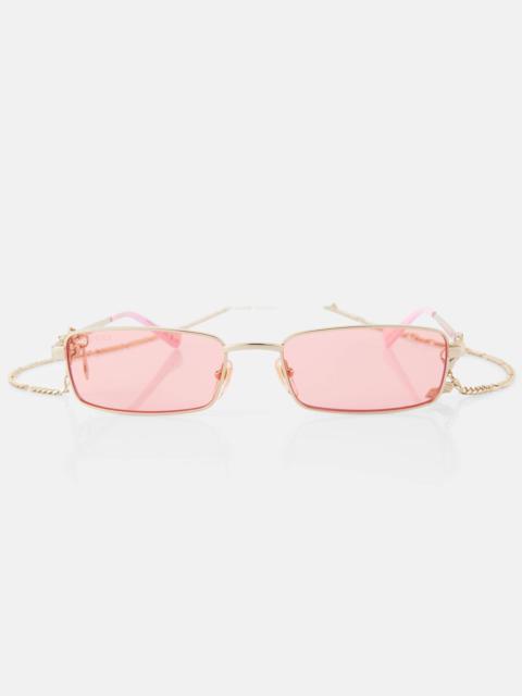GUCCI Cut Out rectangular sunglasses