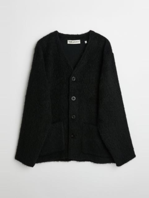 Cardigan Black Mohair