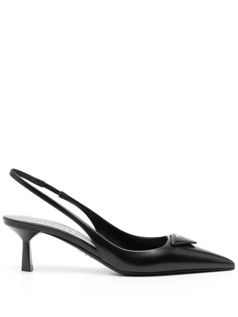 Prada Prada 70mm Leather Slingback Pumps