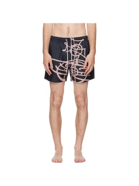 Vivienne Westwood Black Surf Boxer Swim Shorts