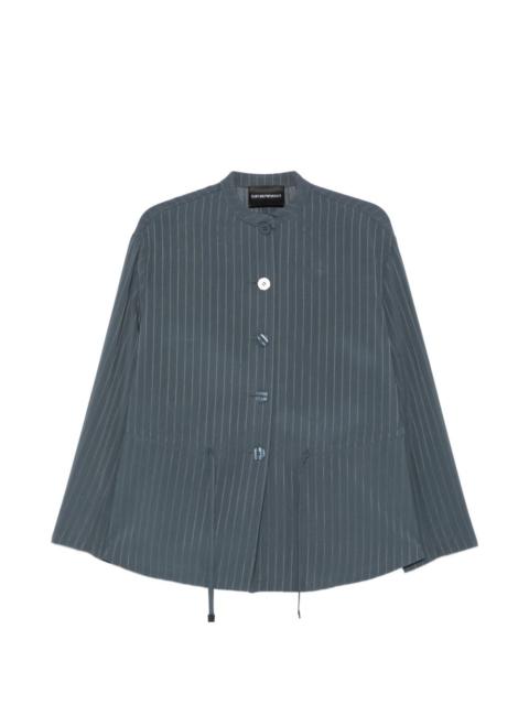 EMPORIO ARMANI pinstripe button-UP jacket
