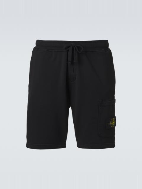 Stone Island Compass cotton shorts