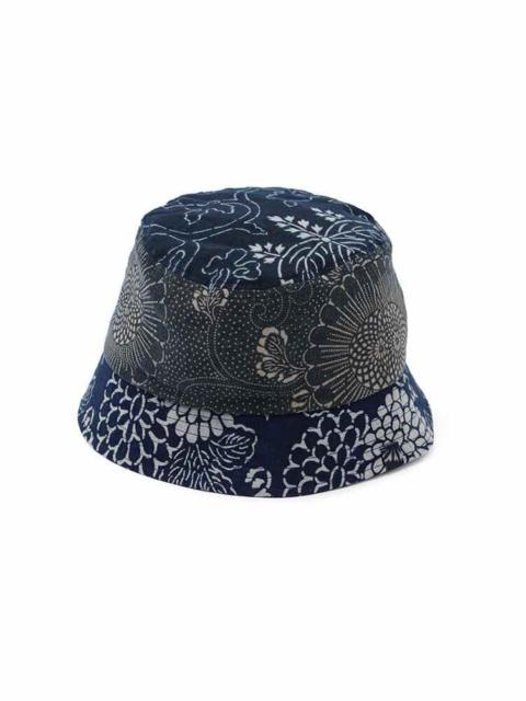 visvim DOME BUCKET HAT KOFU INDIGO PATTERN