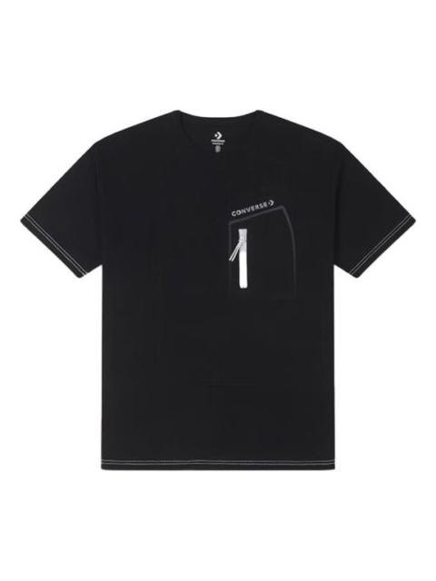 Converse Zip Pocket Logo T-Shirt 'Black' 10025872-A02