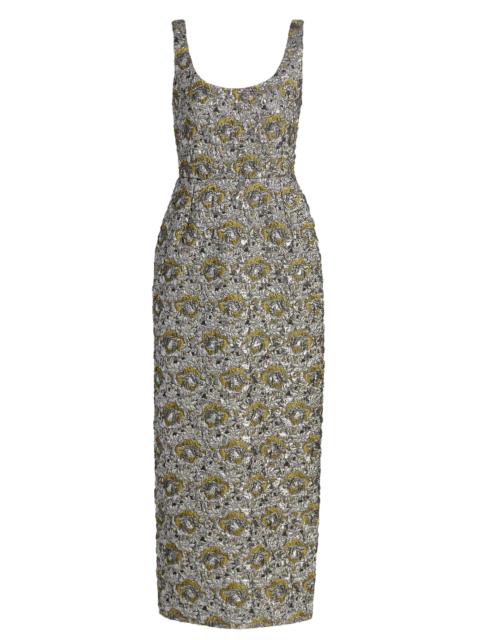 SIMKHAI Women's Ravenna Brocade Midi-Dress - Black Multi